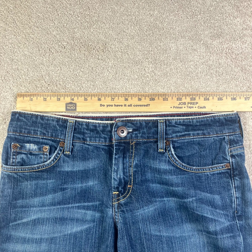 American Eagle Hipster Y2K Bootcut Jeans Women's 10 Reg Blue Denim Stretch - Picture 5 of 10